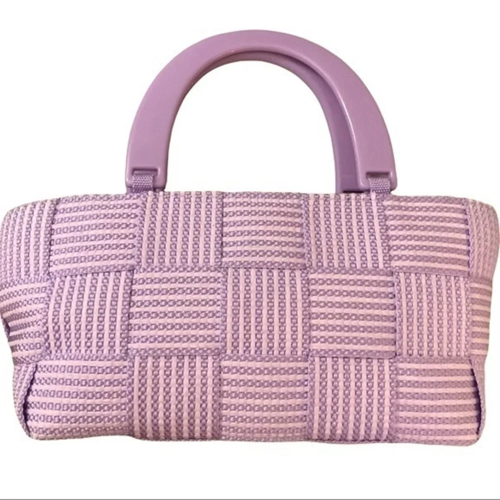 lavender bag Vintage 1960’s M. & G. Bernini basket weave Made in Italy